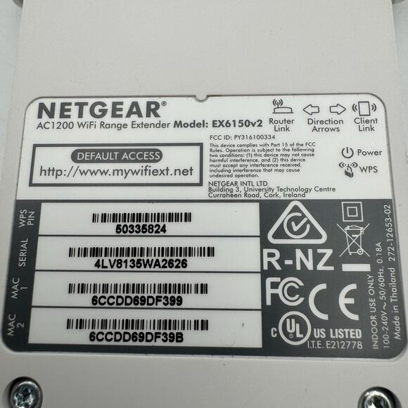 NETGEAR AC1200 Wi-Fi Range Extender (EX6150) Dual Band w/ Antennas - Picture 7 of 8